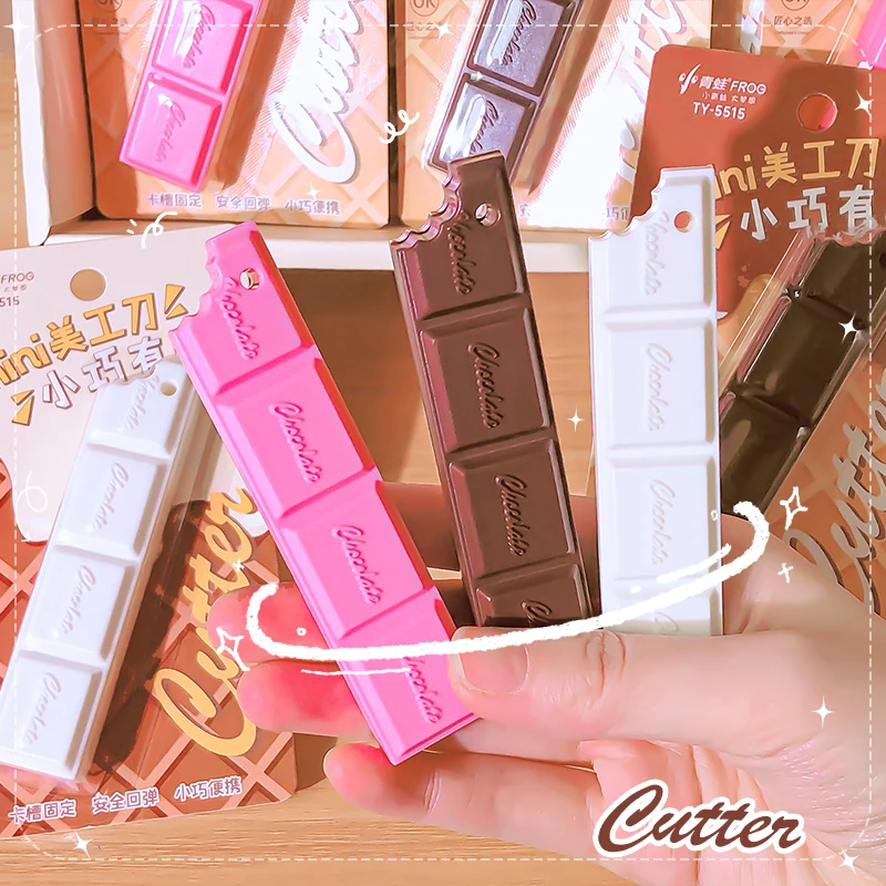 Esthétique Staacquersing Store Cutter, Cutter Box, Pocketknives, Chocolate Utility Knife, Mini Pockets Kawaii