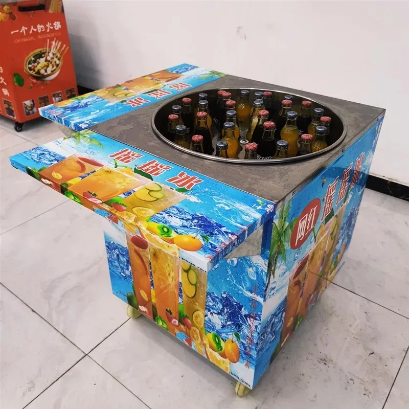 Shake Ice Machine Cola Soda Summer Shake Smoothie Cart Smoothie Machine with Wheels