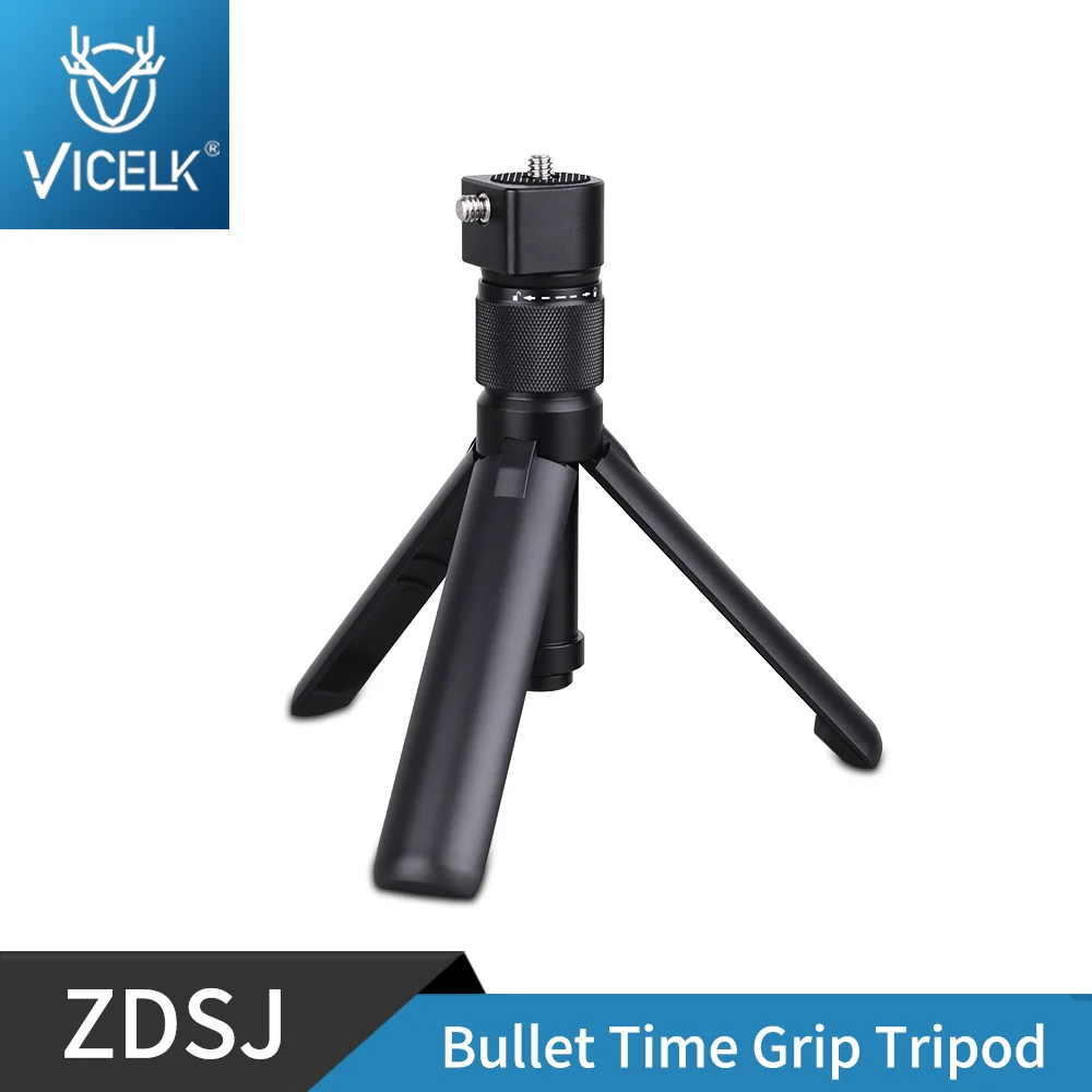 

VICELK ZDSJ Bullet Time Handle Foldable Tripod with Magnetic Tripods Rotate 360° Panorama Aviation Aluminum Alloy for Cameras
