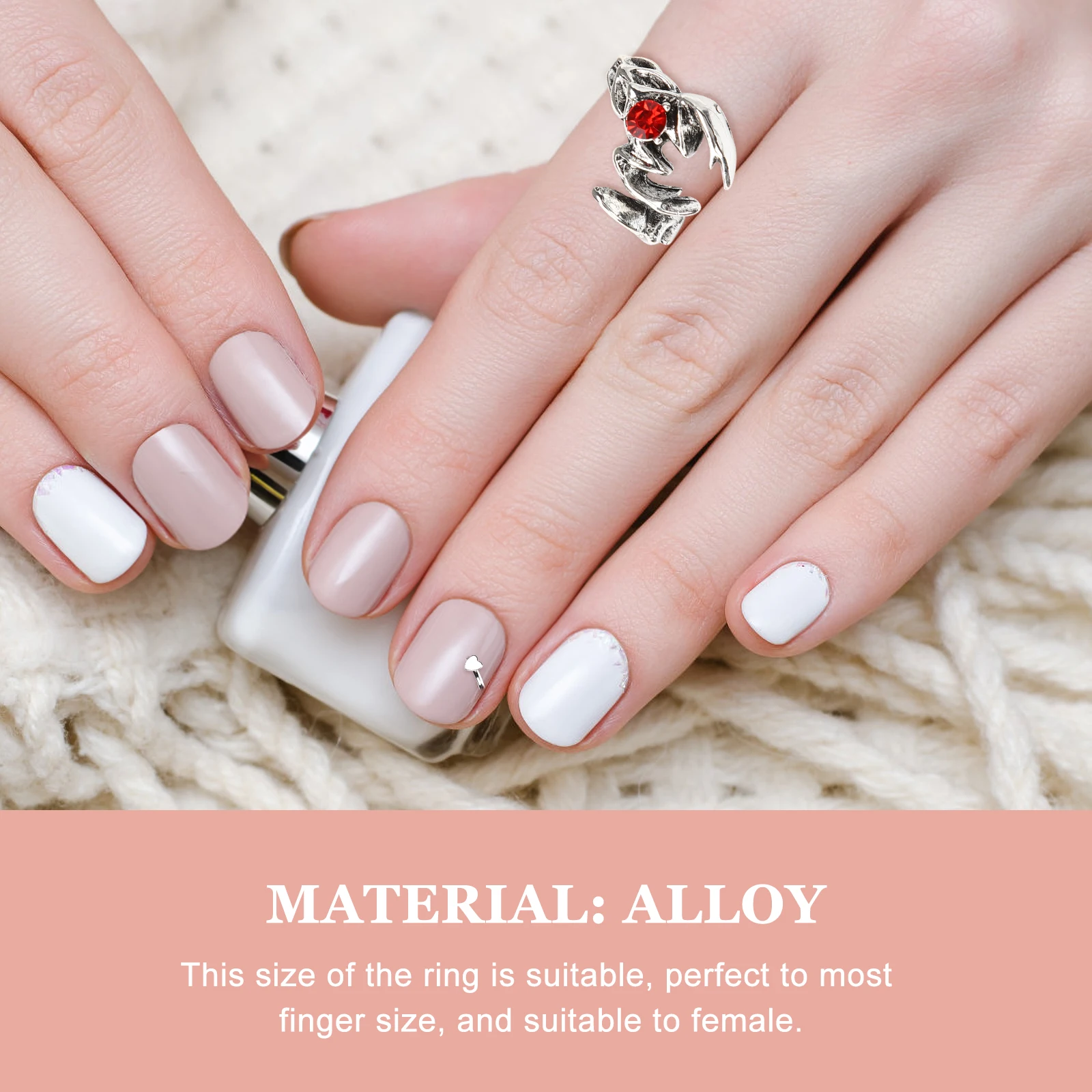 Red Diamond Scorpion Open Adjustable Men Punk European and American Man