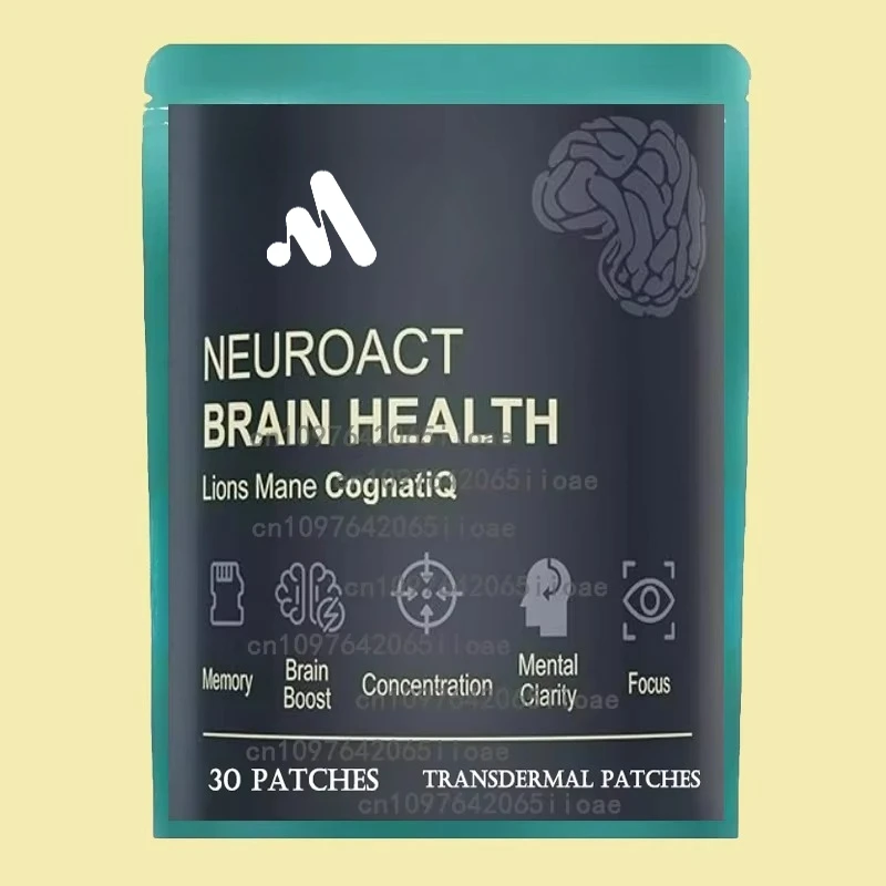 

30 пластырей для памяти мозга и здоровья с CognatiQ, витамин B3 и B6, для фокуса, памяти