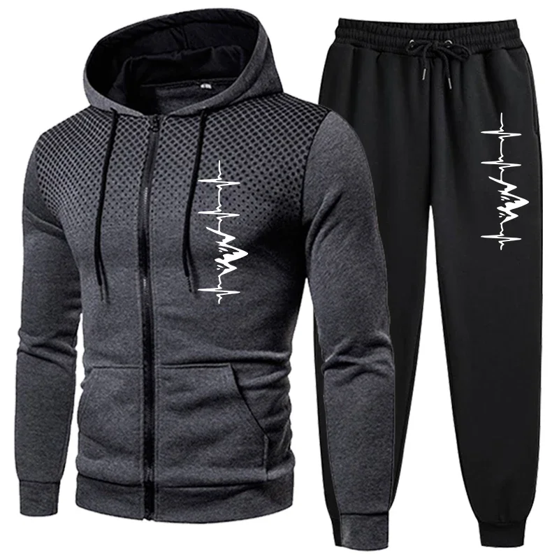 New Hoodies Daily Men\'s Sweatshirt Zipper Coat Top Autumn Winter Sports Fashion Jogging Versatile Sweatpants High Quality Casual