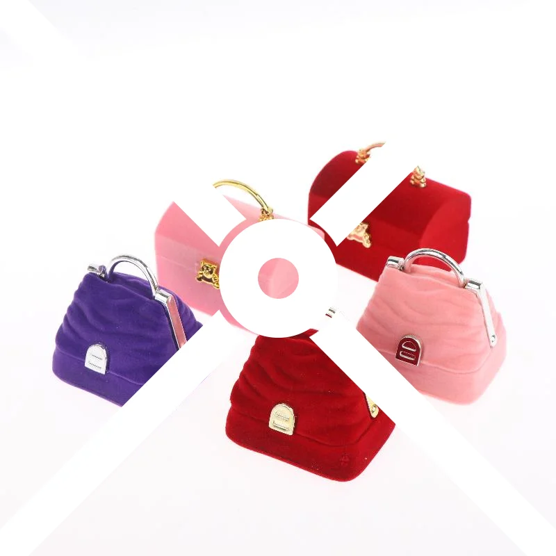

【New】Small Jewelry Box Velvet Wedding Ring Box Necklace Display Box Cute Bear Gift Box Container Case For Jewelry Packaging