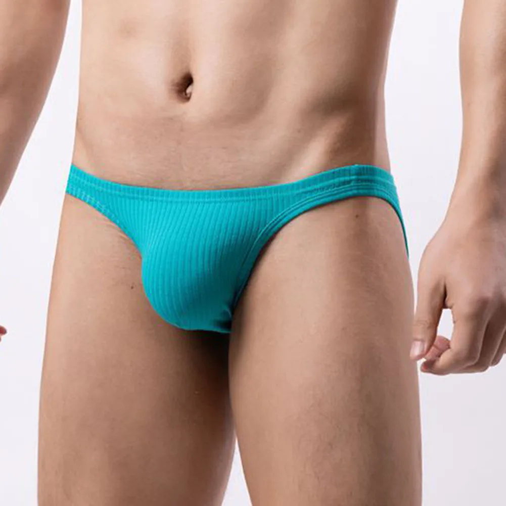 Cuecas elásticas monocromáticas para homens, cuecas de cintura baixa, calcinha sem costura, cuecas respiráveis, lingerie sexy, monocromática