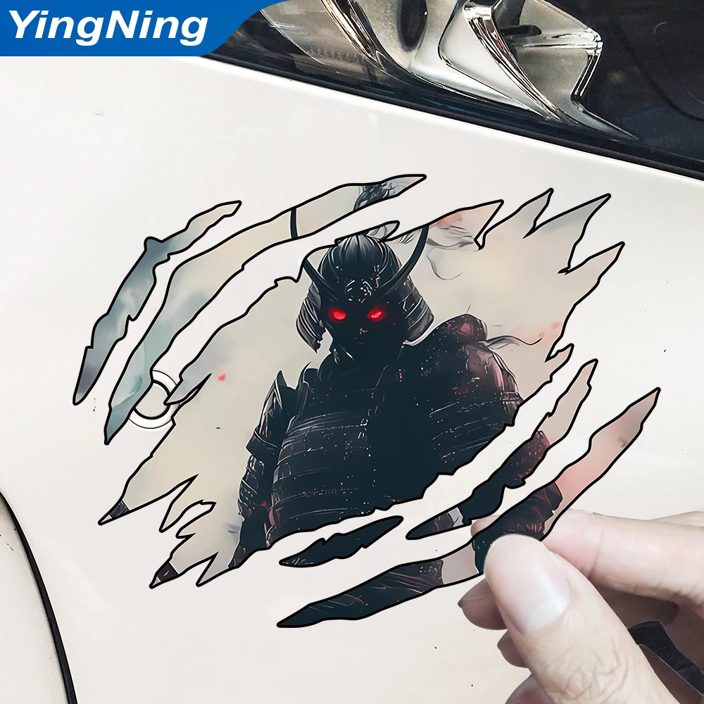 

Samurai Warrior Scratch Mark Car Sticker PVC Waterproof Funny Decal Decor Cover Laptop Motorcycle Auto Accessories 8cm/13cm/18cm