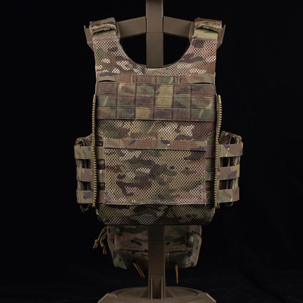 Imagem -03 - Quick Release Tactical Plate Carrier Caça Vest Traseira Overt Cummerbund com Triplo Mag Bolsa Airsoft Otb Lv119