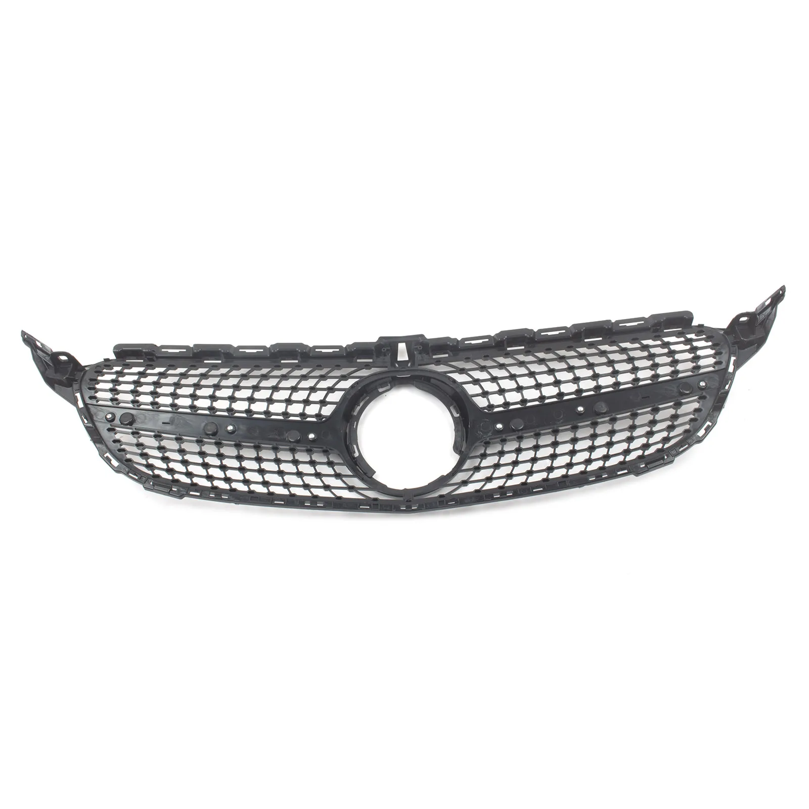 

For Benz W205 C-CLASS 2019-2021 lossy Black AMG Style Front Racing Grille Chrome GTR Style Grilles