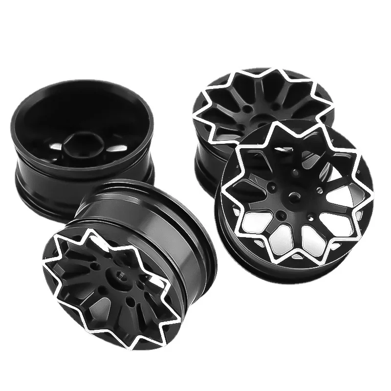 Alumínio Alloy Metal Wheels Hub para adultos, Retrofit de carro e atualização Carros RC de uso geral para adultos, 1/10 RC Model, 4pcs