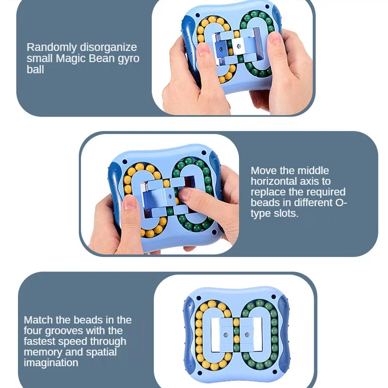 Вращающаяся волшебная игрушка-кубик для пальцев, Детский пазл, креативная интерактивная игра, рельефные игрушки 5Y +