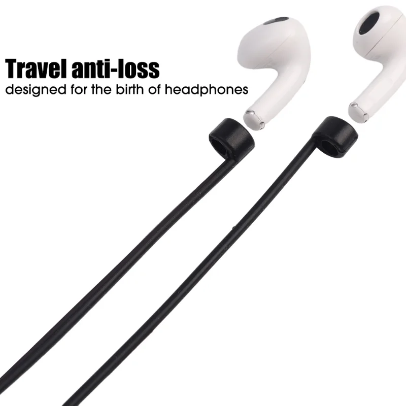 Universal Wireless Bluetooth Earphone Anti-Lost Silicone Lanyard Strap Removable Anti-drop Hanging Neck Rope for Apple Airpods