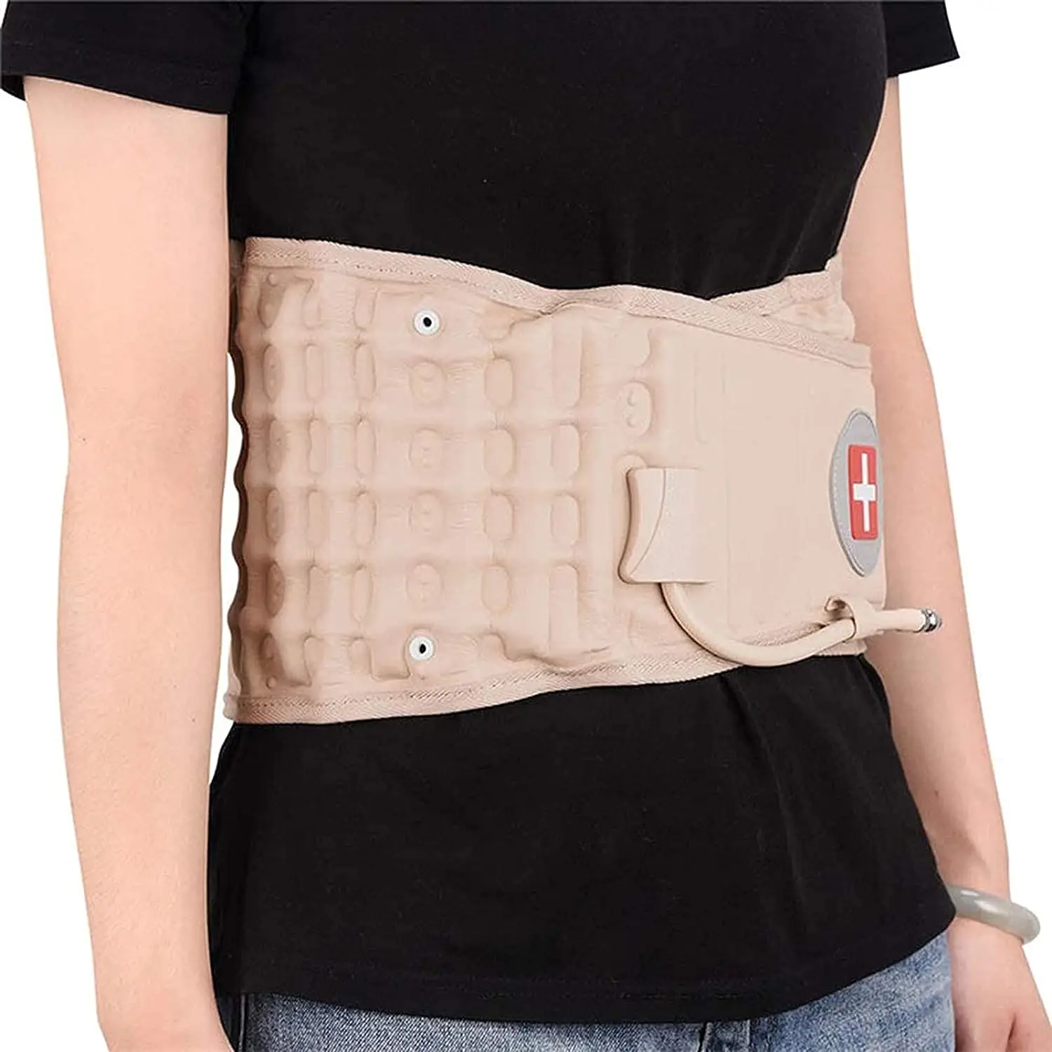 Inflatable waist belt lumbar disc herniation elderly traction belt supports lumbar decompression back pain belt