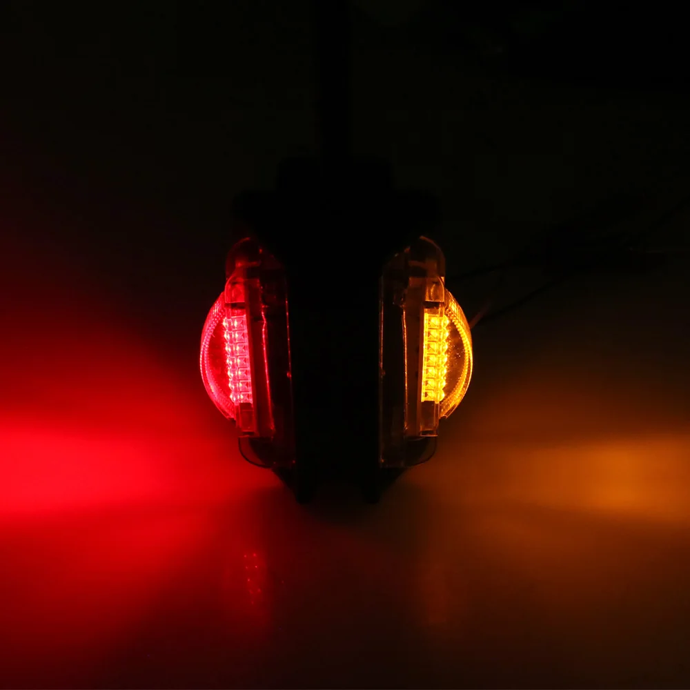2PCS Amber/Red LED Fender Marker Lights LED Clearance Trailer Fender Lights Trailer Light Assembly
