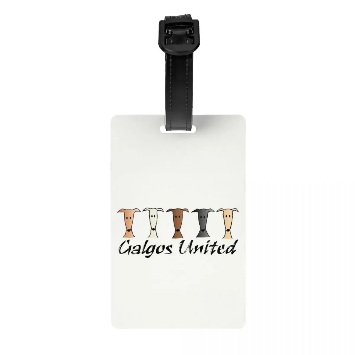 Galgos United Greyhound Luggage Tags Custom Whippet Sighthound Dog Baggage Tags Privacy Cover Name ID Card