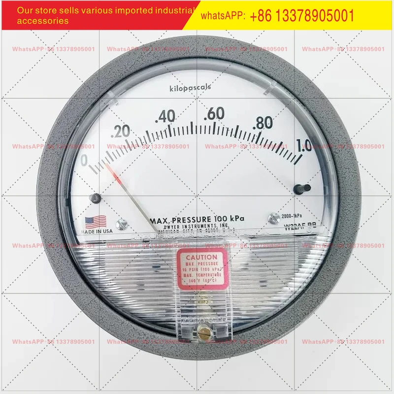 Differential pressure gauge 2000-60pa Pointer clean room differential pressure