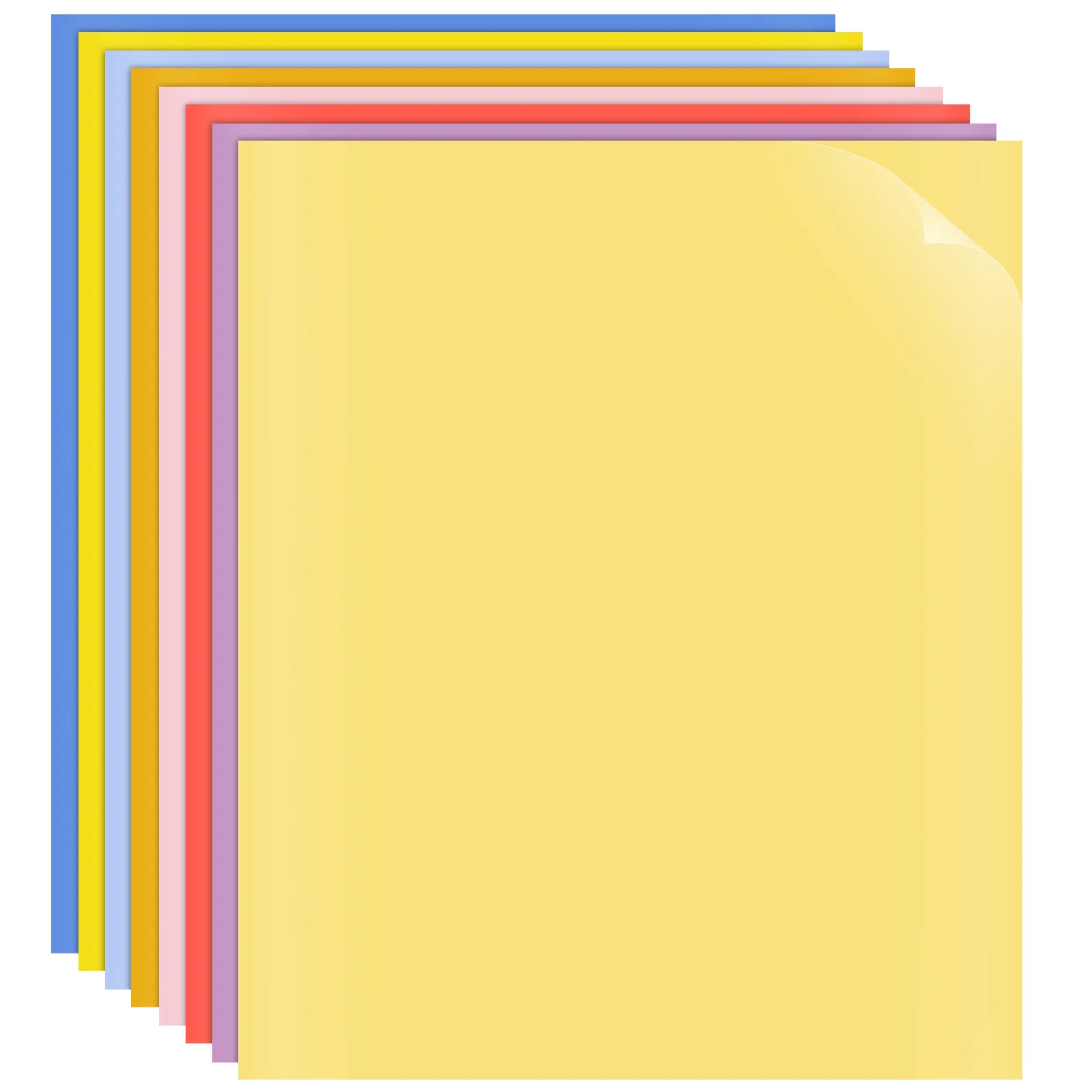 

8 Sheets Transfer Film 25x30.5cm Matte Finish Heat Transfer Vinyl for Clothing Home Decor DIY Projects Vinyl Sheet