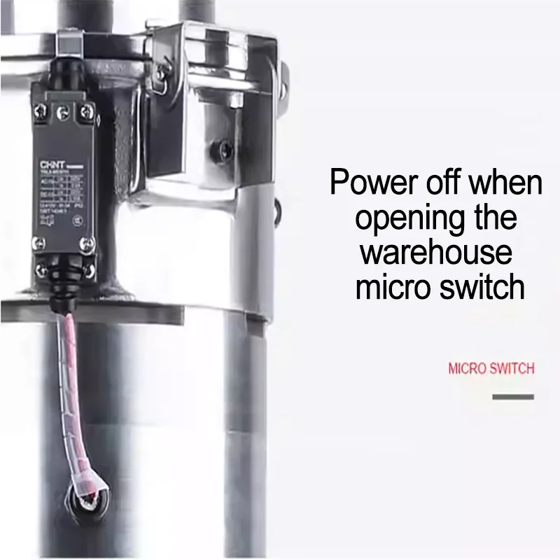 High-Speed Stainless Steel Industrial Grinder Machine Automatic   Powder Pulverizer for Food Spice Wheat Corn Chili Spices Motor