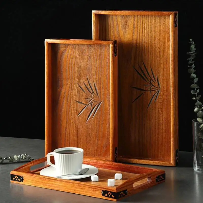 

Japanese Wooden Portable Decorative Miscellaneous Tea Set Kitchen Storage Restaurant Service Tray