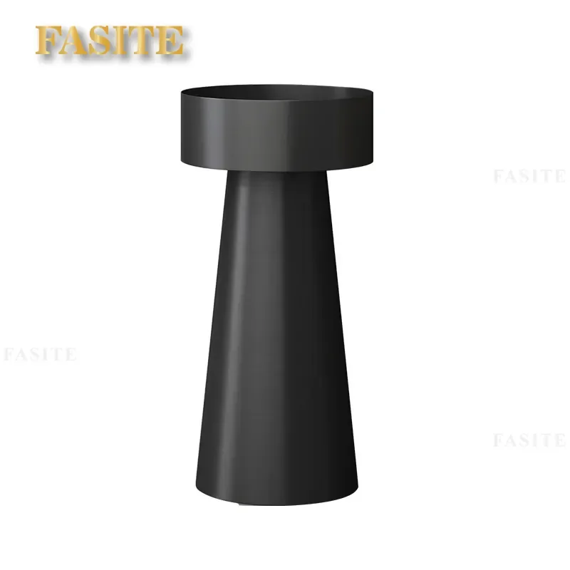Stainless Steel Column Washbasin Integrated  Basin for Hotel Bathroom Pedestal Sink