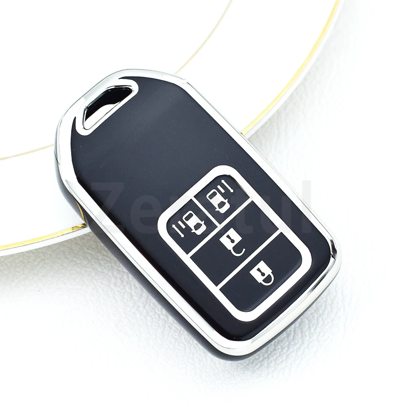 4 Buttons TPU Car Key Case Cover Shell Fob For Honda HR-V MPV EX Odyssey Stepwgn Elysion Civic Fit Accord Pilot CRV Protector