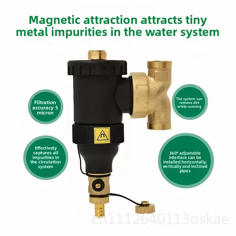 Wall-hung boiler special magnetic filter floor heating radiator filter to improve thermal efficiency