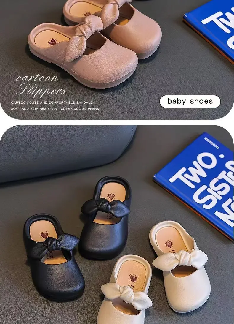 Kinder Hausschuhe Kinder süße Bao Toe Schuhe tragen flache Haus Fliege Schuhe Mädchen Schuhe Hausschuhe Kinder Hausschuhe – Detail 7