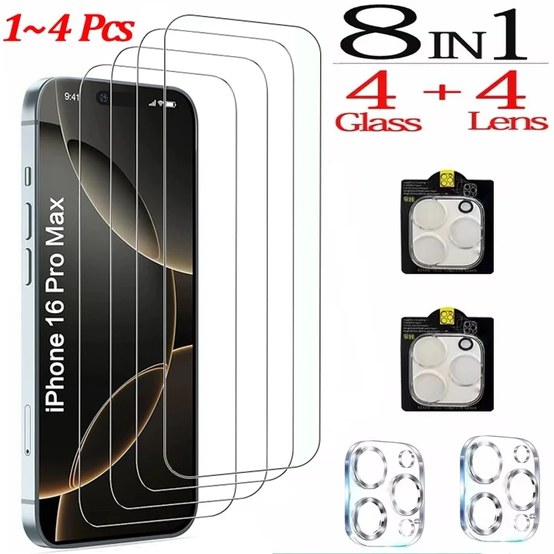 Tempered Glass for iPhone 16 15 14 13 12 11 Pro Max Mini Plus Screen Protector for iPhone Camera Glass Anti-Shatter