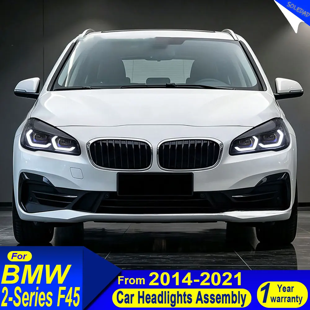 Car Headlights Assembly For BMW 2 Series F45 2014-2021 Modified Style Daytime Running Light DRL Automotive Accessorie