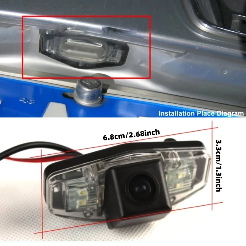 A Reliable Color Backup Camera for Honda Civic Models from 2001 to 2021 (7Th/8Th/9Th Generation) - Fits Universally