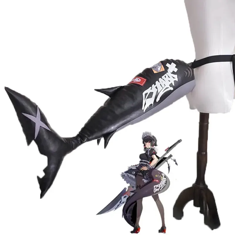 Gra Zenless Zone Zero Ellen Joe Strój pokojówki Cosplay 102cm Skórzany ogon rekina Rekwizyt na Halloween dla kobiet Akcesorium do odgrywania ról ty'4