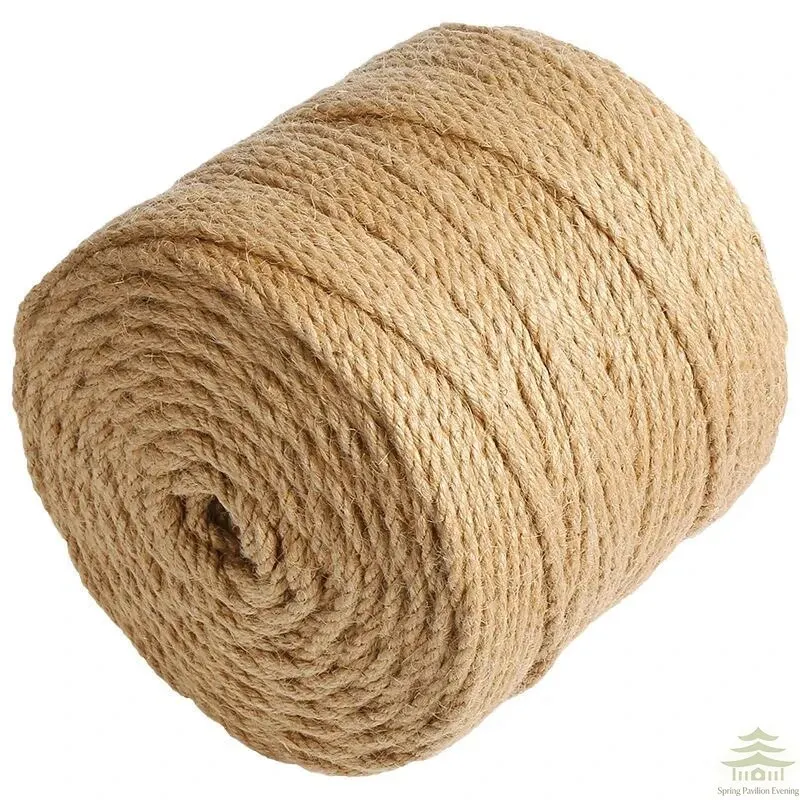50/100M 2mm Naturjute-Seil, Band für Bastelarbeiten, DIY Vintage Jutekordel, Garn zum Nähen, für Party, Hochzeit, Heimdekoration – Detail 2