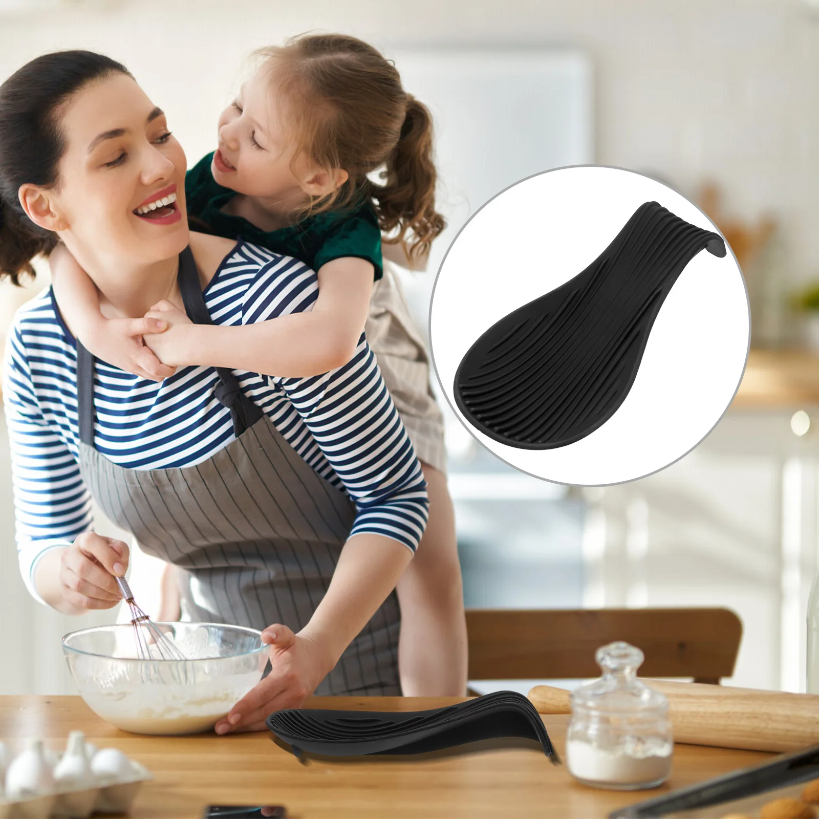 

1pc Silicone Spoon Rest Holder Kitchen Utensil Stand For Spoon Fork Chopstick Spatula Countertop Cooking Tool Organizer Coffee