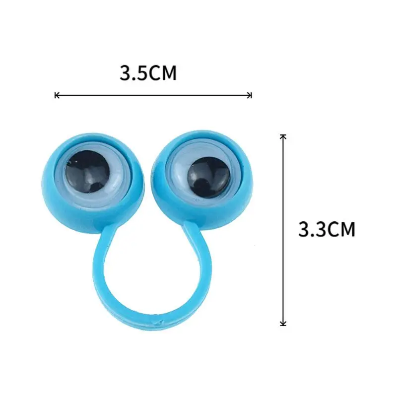 50 Pcs/Set Eye Finger Puppets Googly Eyes Rings Cartoon Finger Rings Eyeball Ring Kit Party Favors Gift for Kid Boy Girl Y08E