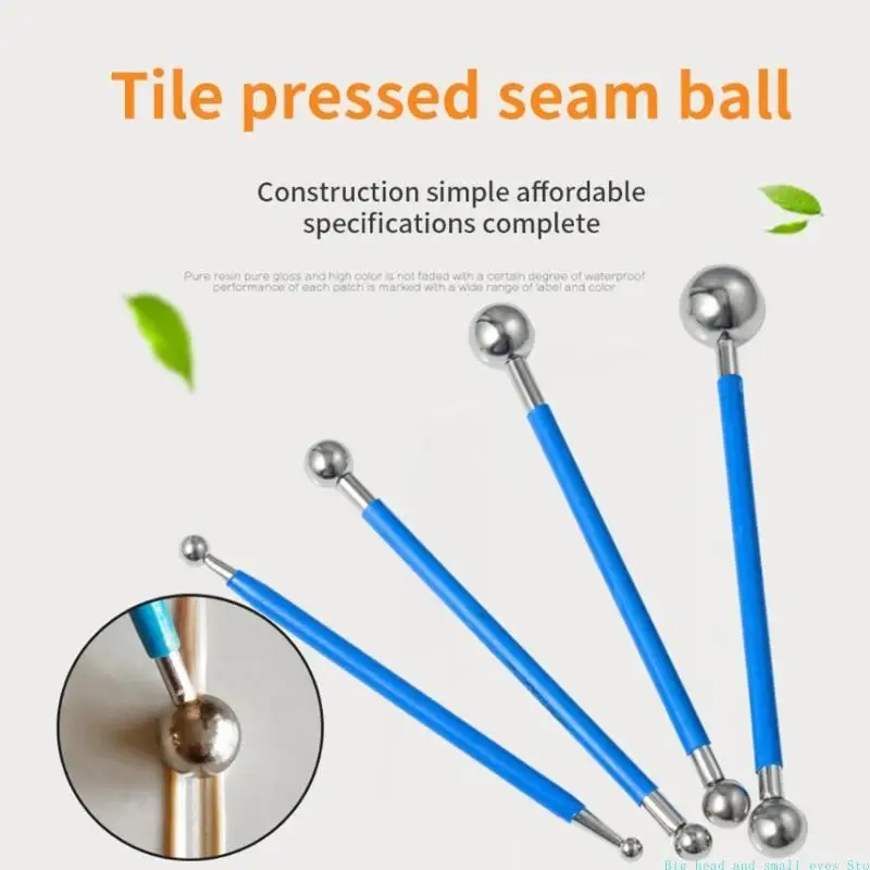4 Teile/satz Fliesen Abdichten Finishing Werkzeug Doppel Stahl Gepresste Kugel Fliesen Joint Werkzeug Fliesen Boden Joint Reparatur Abdichten Tool