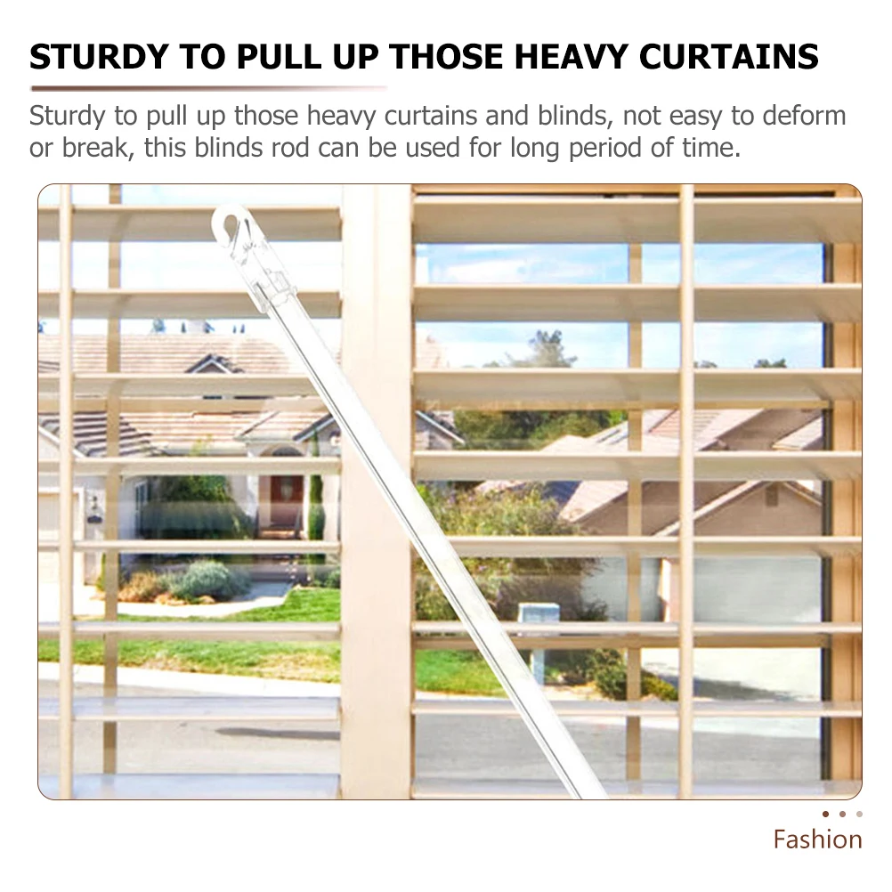 19 بوصة شفافة أعمى قضيب استبدال مادة البولي بروبيلين دائم طويل سحب عصا ل ظلال النافذة الستائر اكسسوارات إمالة أعمى