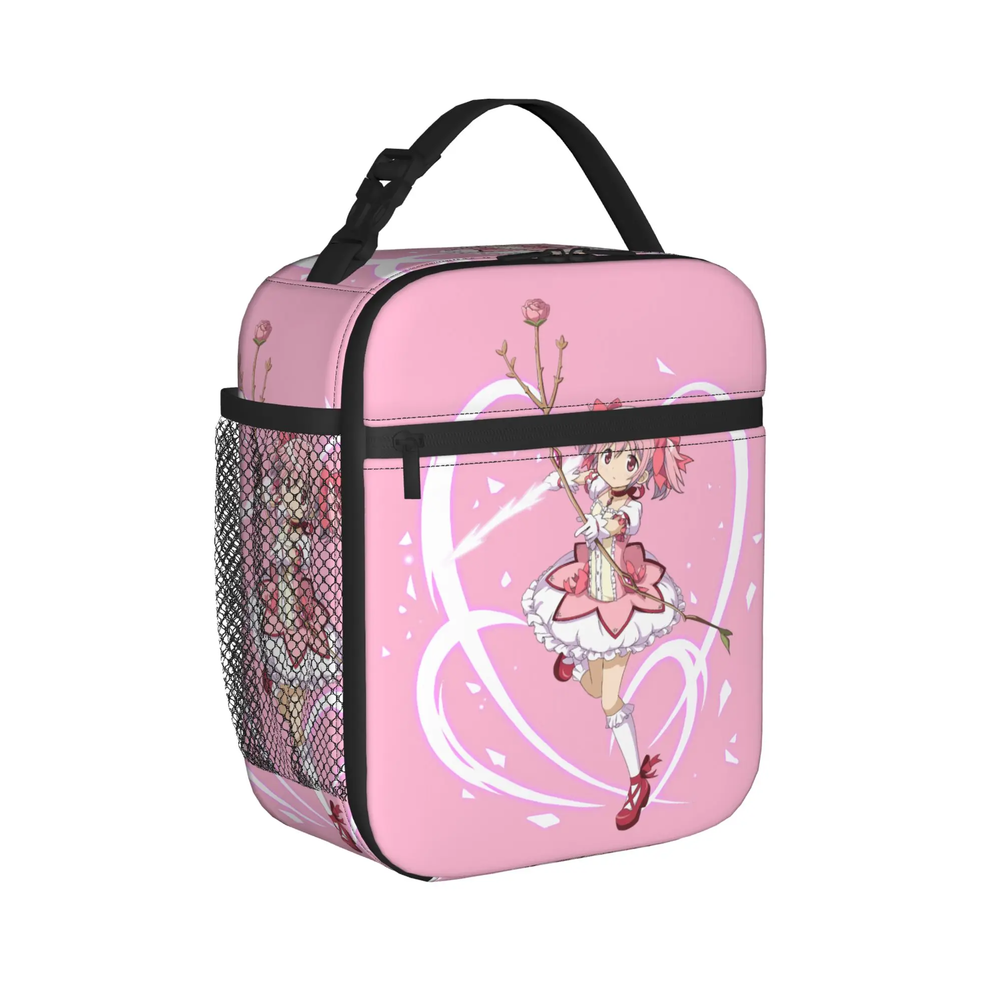 Puella Magi Madoka Magica Anime Thermal Insulated Lunch Bags  Portable Food Bag Cooler Thermal Lunch Box