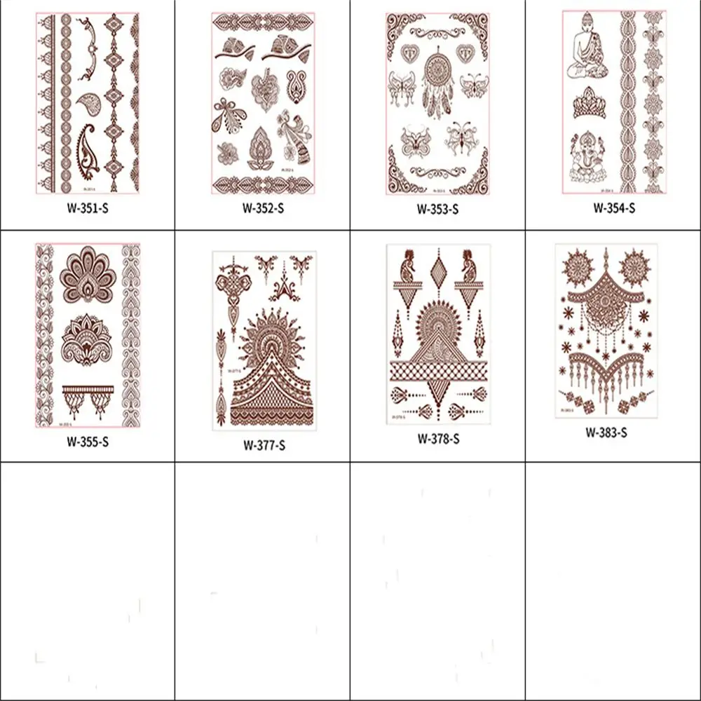 Lasting Art Finger Red Brown Herb Fake Tatto Body Stickers Temporary Tattoos Tattoos Stickers