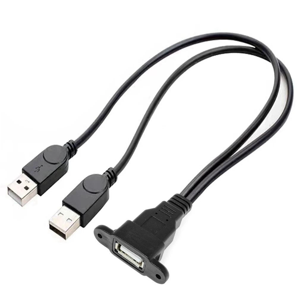 USB Y computer ein punkt zwei daten power kabel Kabel USB Doppel Splitter Kabel Weiblichen zu USB 2,0 Male Power verlängerung Ka