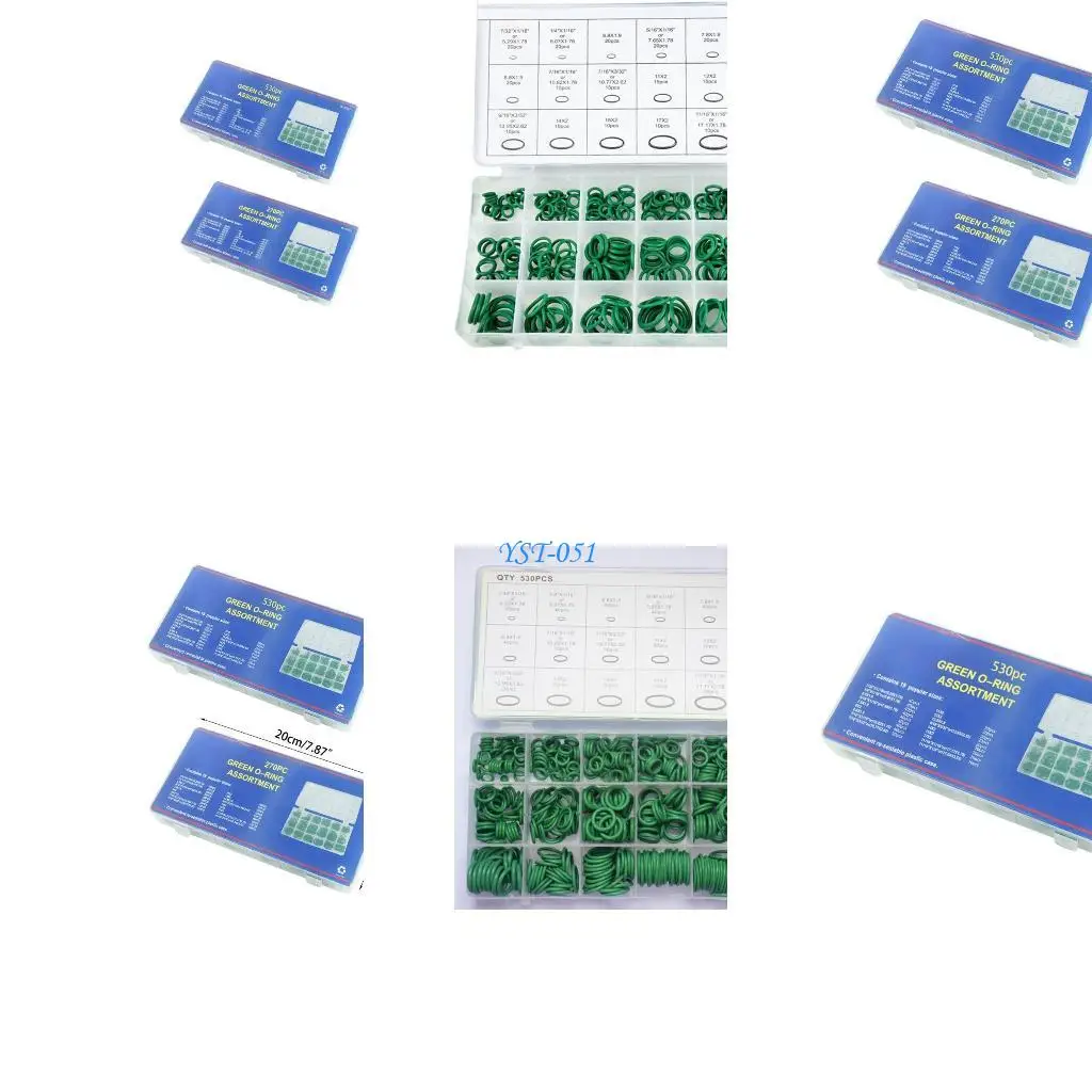 

E15A 530/270Pcs Rubber O-Hoop Gaskets Assortment Set 18 Size Sealing Hoop Easy to Use