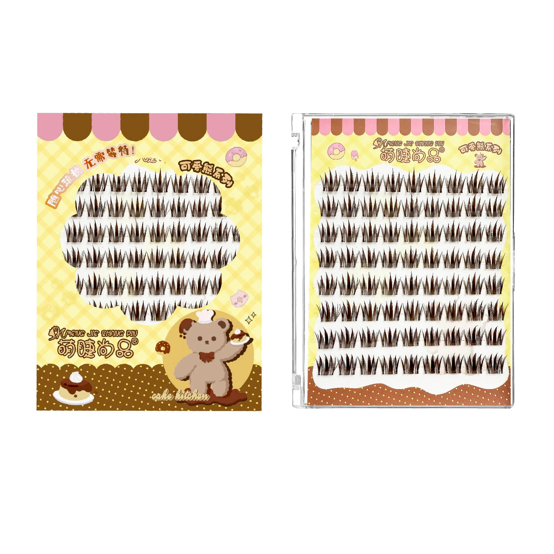 마그네틱 노 접착제 속눈썹 72클러스터 자연스러운 위스키 속눈썹 재사용 가능한 인조 속눈썹 푹신한 컬 초박형 초보자 용