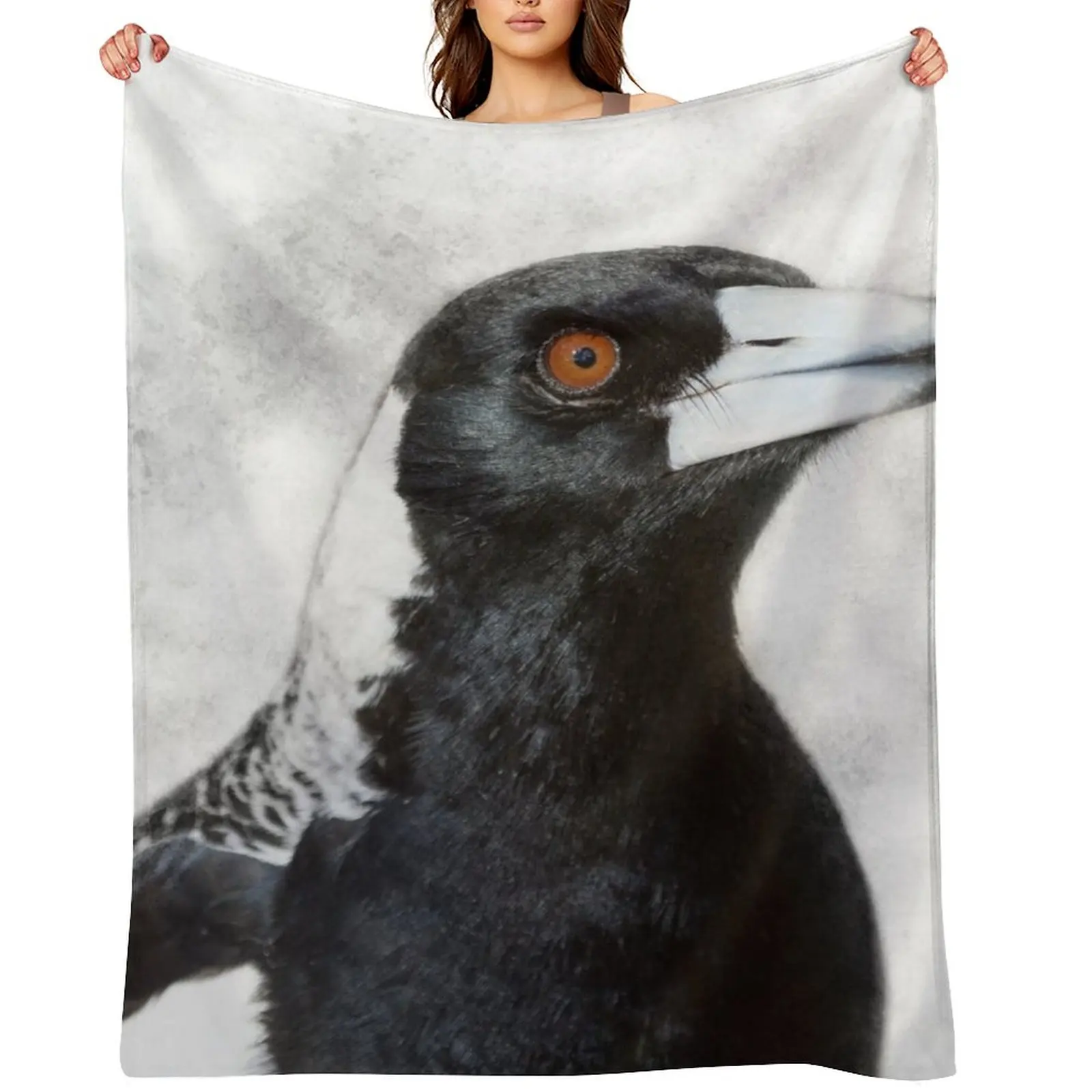 

Australian Magpie by Christine Chester Throw Blanket Luxury Throw Beautifuls Plaid Furrys Blankets