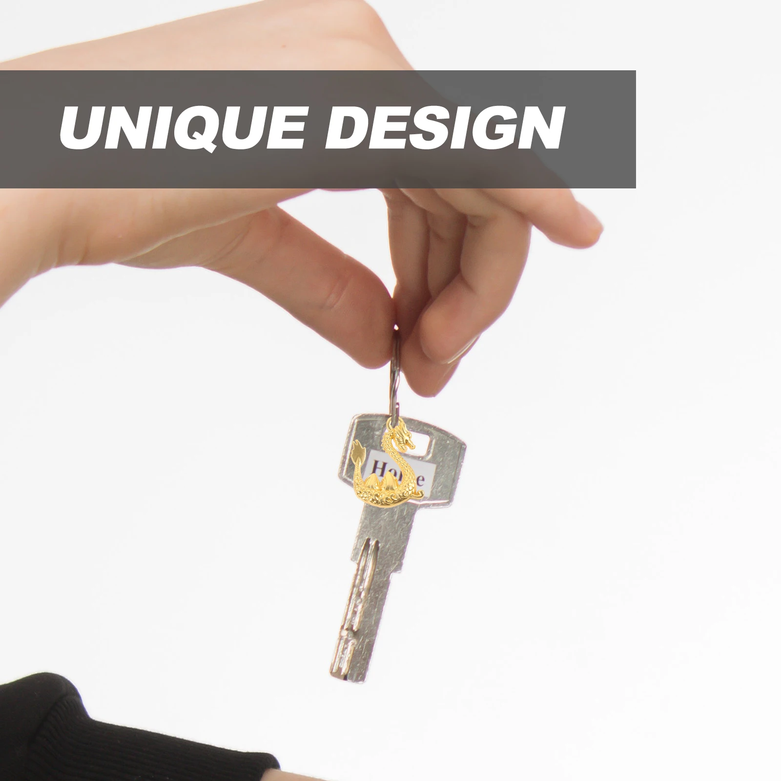 

20pcs Dragon Pendant Keychain Zinc Alloy Vintage Jewelry Decor Accessories for Women Men Metal Charm Birthday Halloween