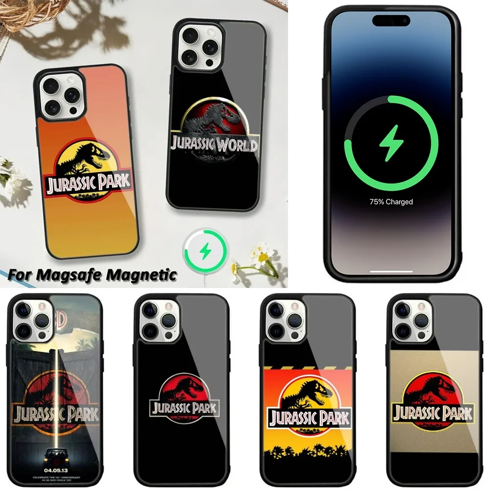 Dinosaur J-Jurassic Phone Case For iPhone 16,15,14,13,12,11,Plus,Pro,Max,Mini Magsafe Magnetic Wireless Charging