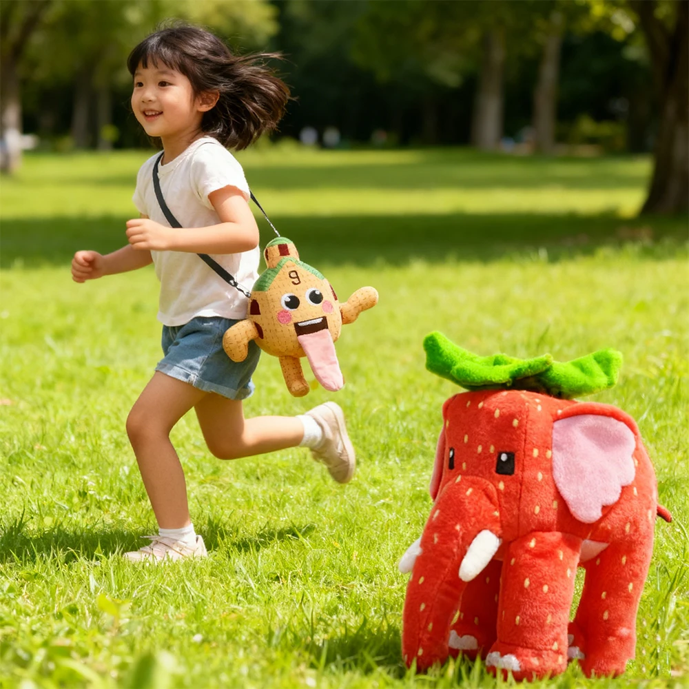 هدية عيد الميلاد Brainrot الفراولة الفيل رقم 67 قطيفة - لعبة محيطية لطيفة أنيمي، هدية العيد للأطفال والجامعات #5