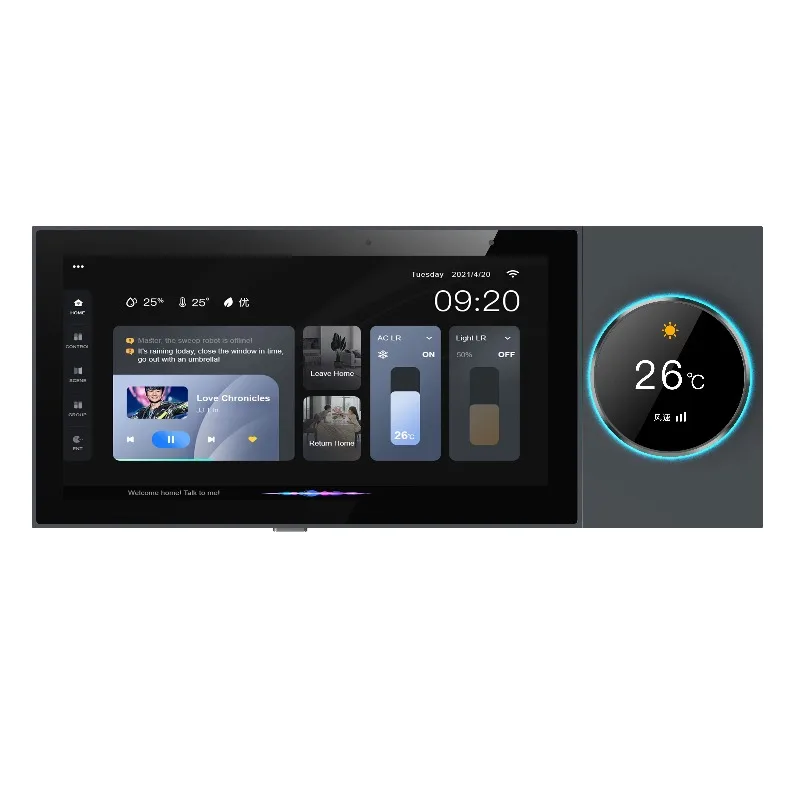 

[Hot Sale] For Smart Home 6-Inch F6E Zigbee Gateway Wifi Multi-Function Music Host Touch Central Control Switch Panel Wall Smar