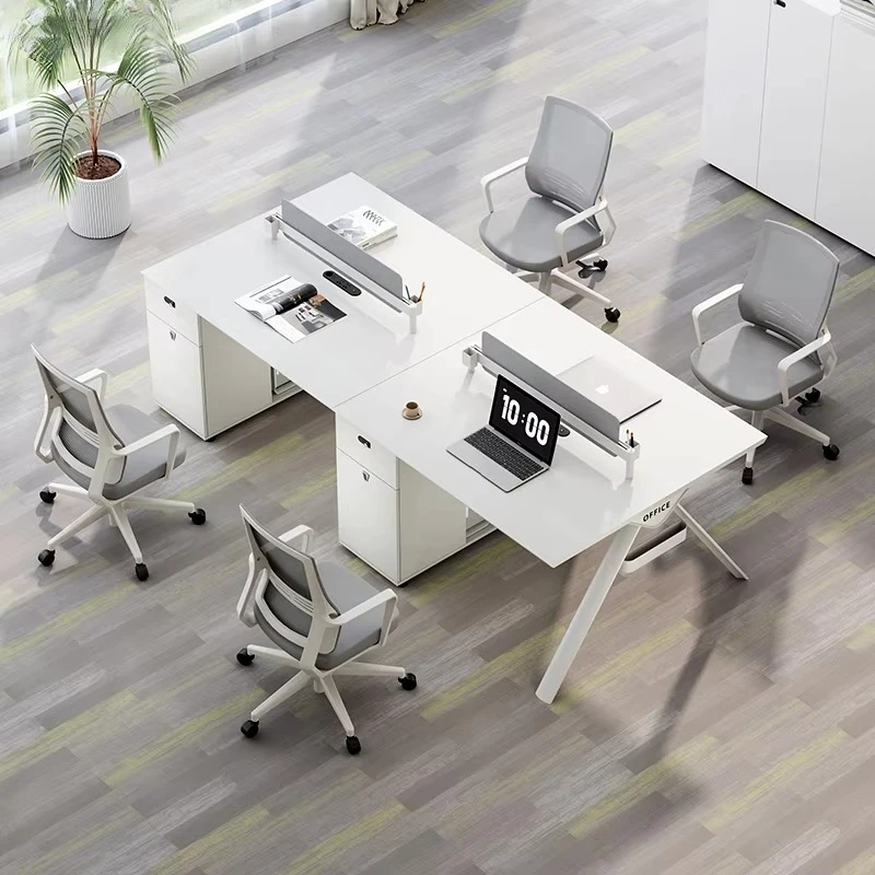 New Arrival Luxury Office Furniture Contemporary Computer Table and Workstation Modern Staff Desk Chair Set for Office