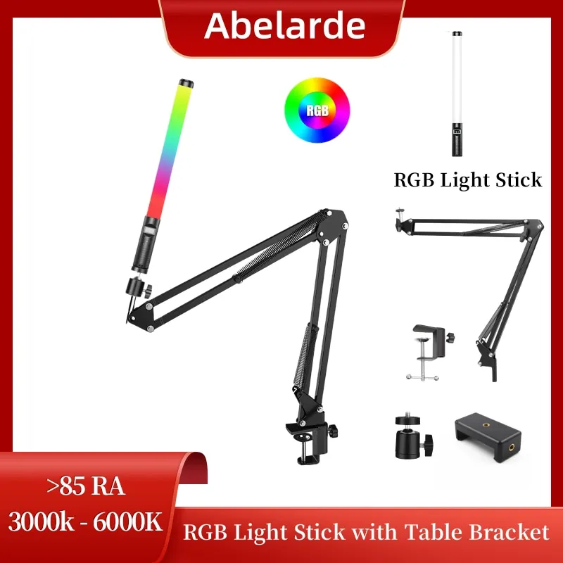 RGB Stick Light LED Photography Lamp with Built-in Rechargable Battery Tripod Studio Video Lights Tube For Video Vlog