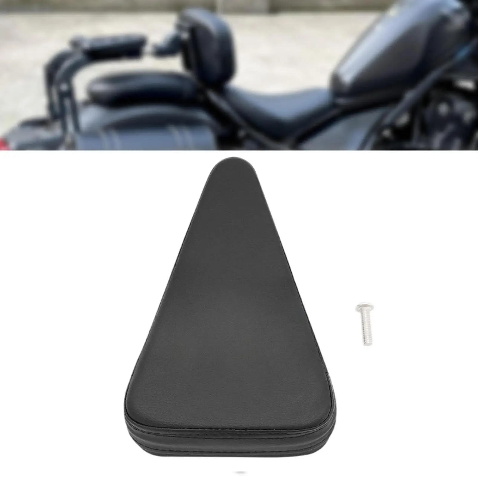 

Motorcycle Backrest Cushion Pad Waterproof Lightweight Comfortable PU Leather Motorcycle Part Rear Passenger Seat Cushion Black