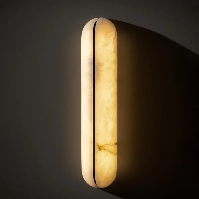 Custom Alabaster Wall Lamp for Living Room Bedroom Entrance Modern Decorative Sconce Factory Direct Sale Unique Home Lighting