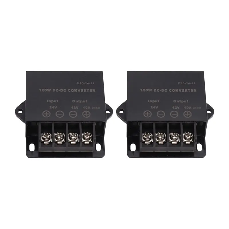 dten-2-パック-dc-24v-から-12v-10a-120w-降圧コンバーター、電圧レギュレーター、ゴルフカート、トラック、rv車用。