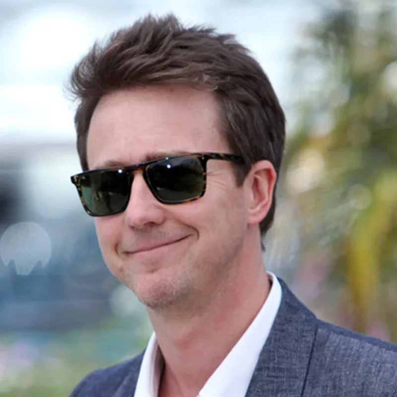 جديد Ins شعبية مستطيل النظارات الشمسية Очки الرجال الأزرق عدسة العلامة التجارية مصمم موضة الرجل الحديدي نظارات خمر Oculos دي سول Masculino #3